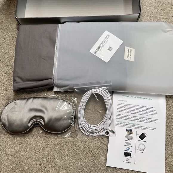 NEW LiveGrounded Premium Fitted Earthing Bed Sheet Queen Organic Cotton & Silver - Picture 4 of 10